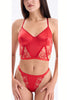 Floral Detailed Bralet Set Red