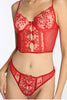 Bow Detailed Bralet Set Red