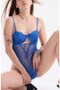 Lace-Up Bodysuit Blue