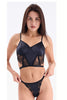 Floral Detailed Bralet Set Black