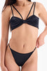 Double Strap Bra Set Black