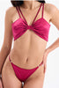 Double Strap Bra Set Cherry