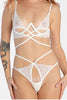 Cross Strap Underwire Bralet Set White