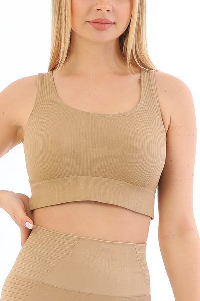 Seamless Fitilli Crop Top Ten