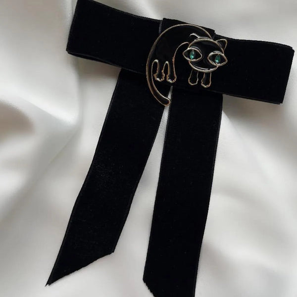 Design Herz Samt Schleife Schnalle Schmetterling Katze