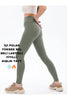 Green Polar Fleece-lined, Elastic, Raised, Ribbed, and Gathering Interlock Winter Knitted Tights