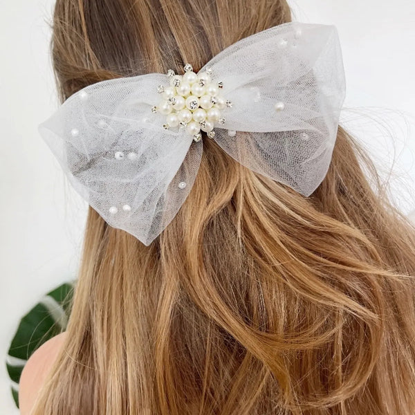 İncili Taşlı Fiyonk Toka Şık Toka Tül Toka Özel Gün Tokası