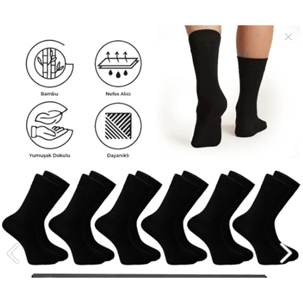 Bambu Erkek 6' lı Havlulu Çorap 40-45