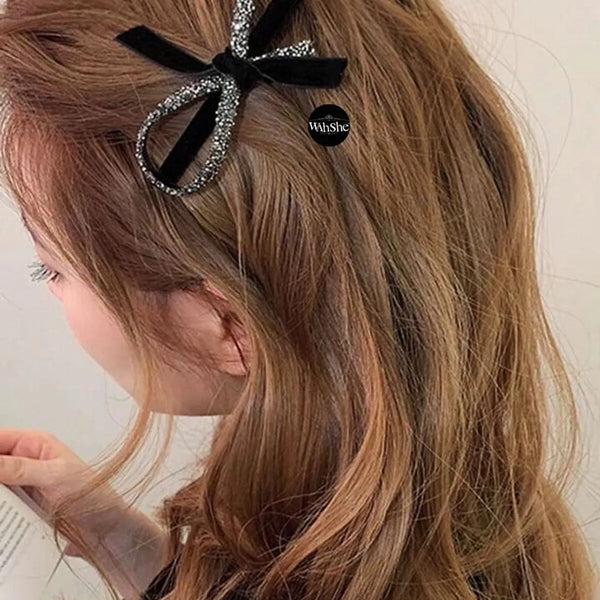 Kadife Kurdeleli Parlak Taşlı Toka