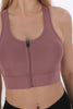 Zippered Sports Crop Top