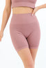 Seamless Corset Biker Leggings Dusty Rose