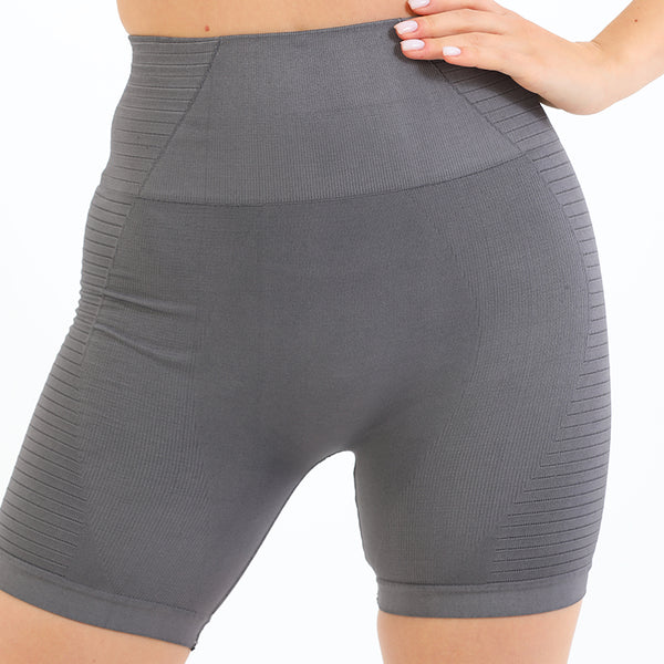 Seamless Corset Biker Leggings Smoke