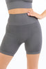 Seamless Corset Biker Leggings Smoke