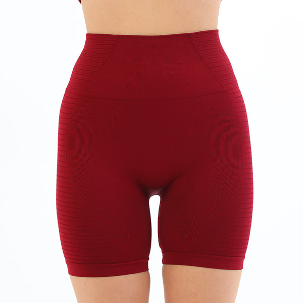 Seamless Corset Biker Leggings Burgundy