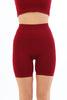 Seamless Corset Biker Leggings Burgundy