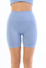 Seamless Corset Biker Leggings Blue