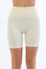 Seamless Corset Biker Leggings White