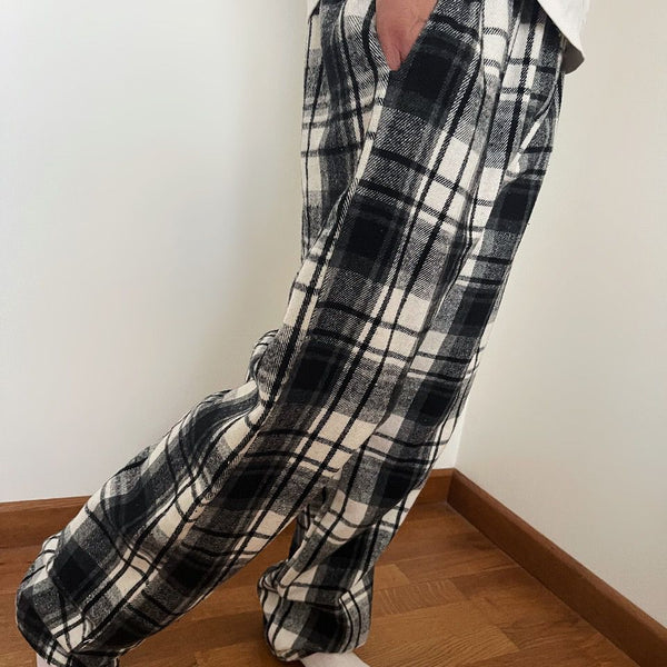Black Plaid tracksuit - pajamas