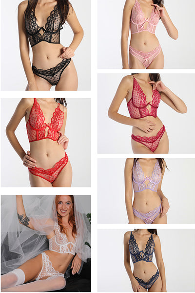 Fiyonk Detaylı Çiçekli  Bralet Set Pembe