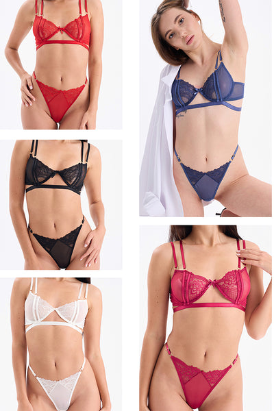 Amelia Bralet Set Mavi