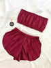 Alissa Saten Set Bordo