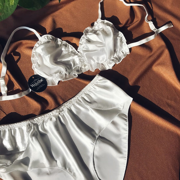 Gloria Soft White Bralet Set