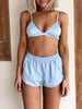 Moon Satin Short Suit Blue