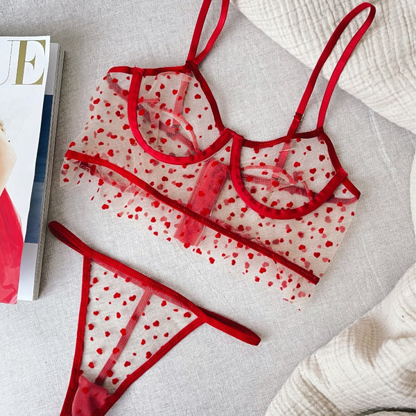 Soft Heart Wings Bralet Set