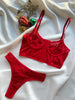 Soft Lia Bralet Set Kırmızı