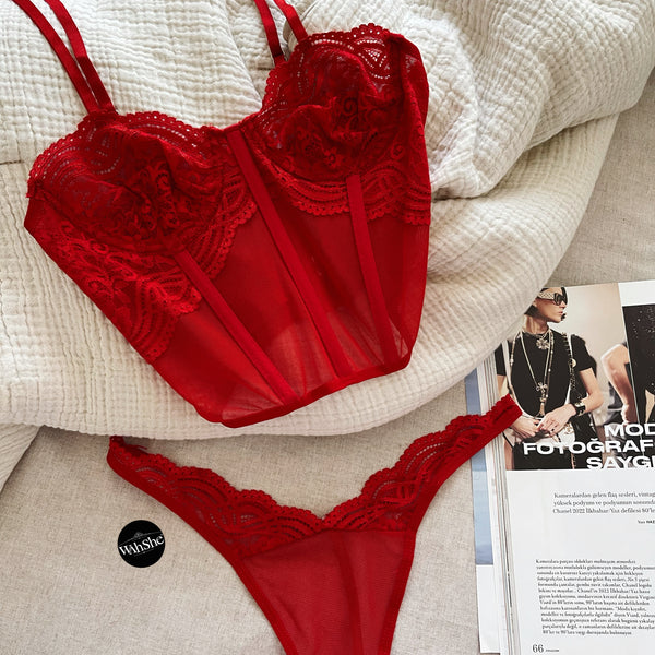 Red Rebel Büstiyer Set