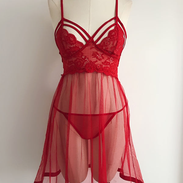 Elanie Red Nightgown