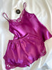 Fiona Satin Shorts Suit Fuchsia