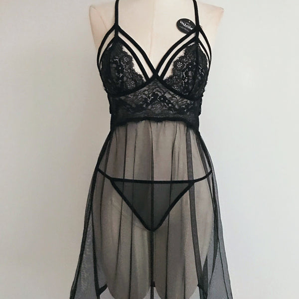 Elanie Black Nightgown
