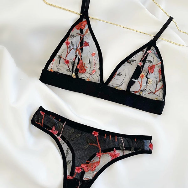 Hidden Butterfly Bralet Set