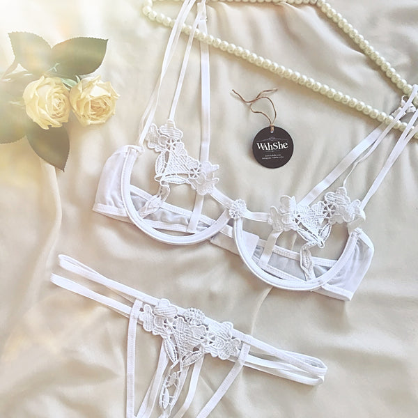 Beauty Eva Bralet Set White