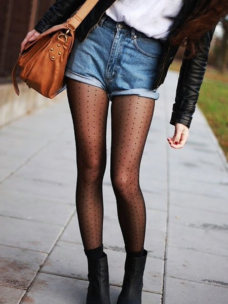 Pari Mini Puantiyeli Külotlu Çorap